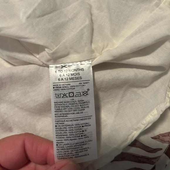 Janie and Jack Zebra Striped Dress in Brown and White - Picture 7 of 7